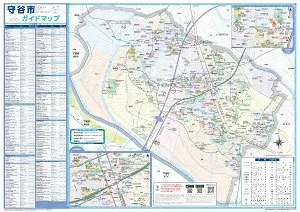 写真:「守谷市ガイドマップ」地図面